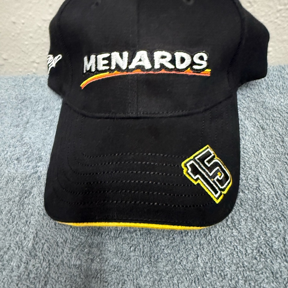 NASCAR #15 Menards Black Cap with Embroidered Logo